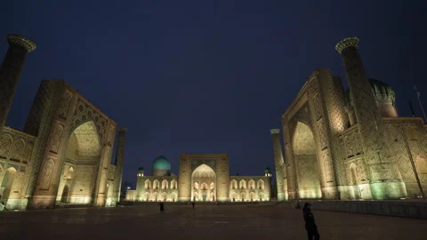 Night hyperlapse Registan Stock Footage 231747904