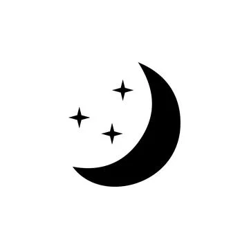 Night Icon flat Stock Illustration