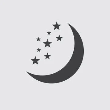 Night icon, vector Night icon eps10. Stock Illustration