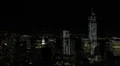 Night Illuminated WTC One World Trade Center Aerial View New York City NYC HD Footage