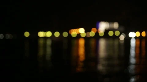 The Night Illumination. Defocus Stock Footage 67616016