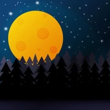 Night illustration Illustrazione stock