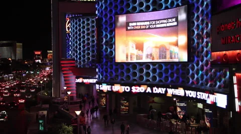 Night image of Las Vegas Stock Footage 51987009