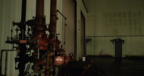 Night industrial warehouse Stock Footage 86766600