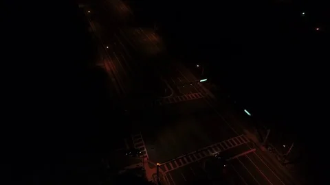 Night Intersection Stock Footage 75692053