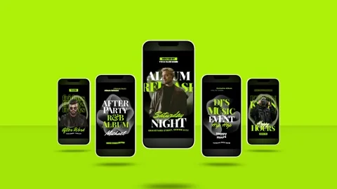 Night Invitation Stories Stock After Effects