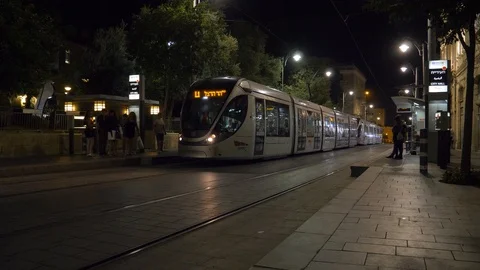 Night Jerusalem Israel Stock Footage 114891033