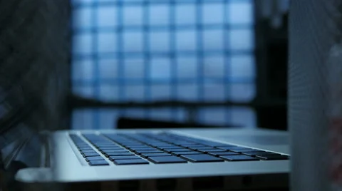 Night Keyboard Typing Stock Footage 64059089