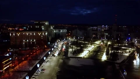 Night Kharkiv Stock Footage 199941518