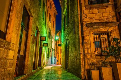 Night in Kotor Stock Photos