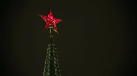 Night kremlin embankment Stock Footage 12362432