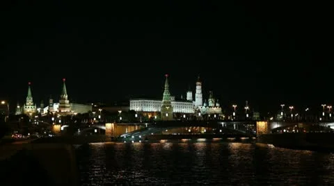 Night Kremlin Video stock 11095956