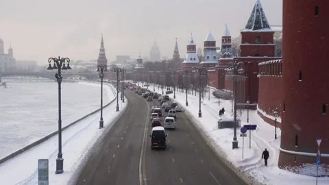 Night Kremlin view 库存影片 88433774