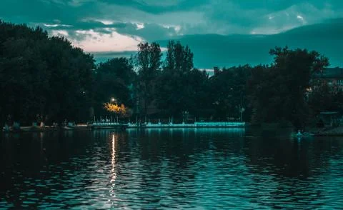 Night lake Stock Photos
