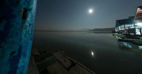 Night Lake Timelapse Vídeo Stock 34587036
