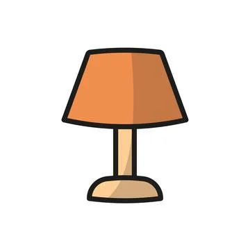 Night lamp bedroom icon vector basic design Stockillustratie