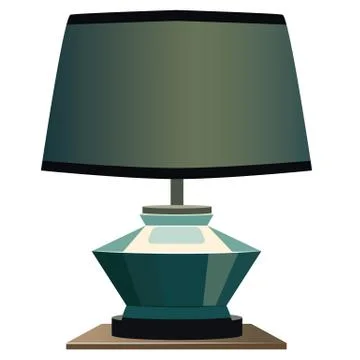 Night Lamp . Blue background. Format eps10. Stock Illustration