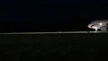 Night landing of the plane Airbus A319 "Russia" HD Footage