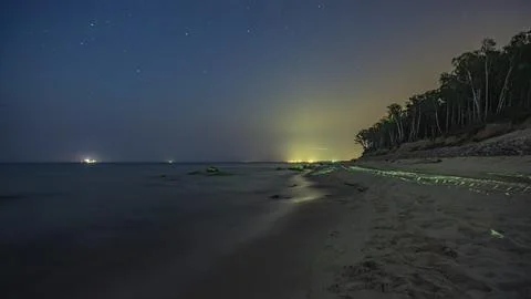 Night Landscape in the Baltic Stock Photos