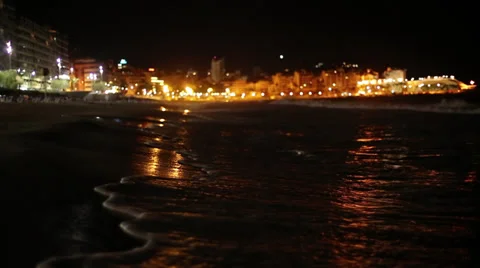 Night landscape on the beach Vídeo Stock 37695752