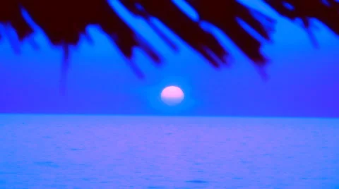 Night landscape coast Stock Footage 30426504
