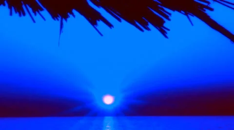 Night landscape coast Stock Footage 30426696