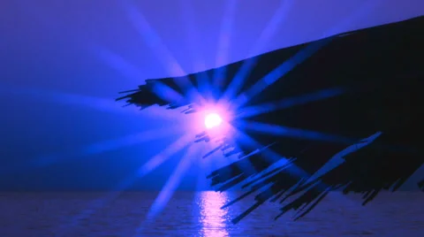 Night landscape coast Stock Footage 30427500