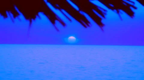 Night landscape coast Stock Footage 30427799