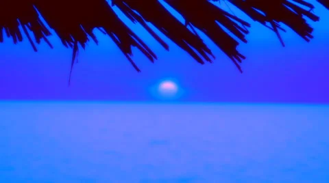 Night landscape coast Stock Footage 30427820