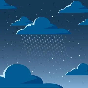 Night landscape design Stock Illustration