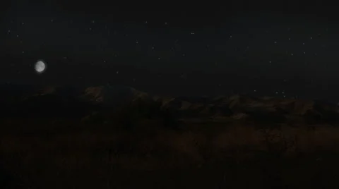 Night Landscape Stock Footage 2688819