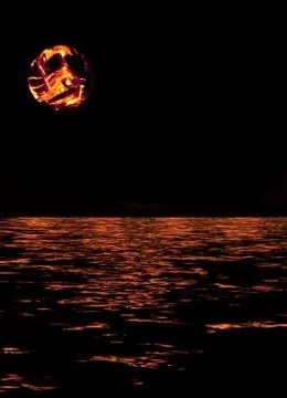 Night landscape Stock Illustration