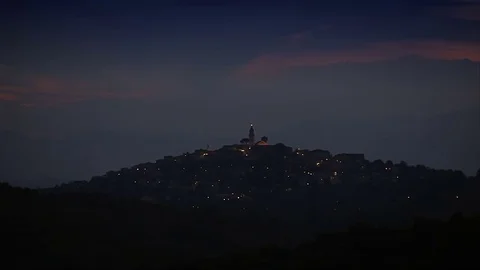 The night landscape of Italy Stock Footage 74461113