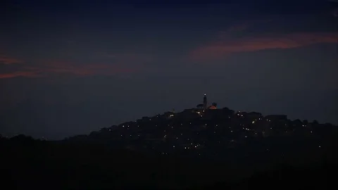 The night landscape of Italy Stock Footage 74468237