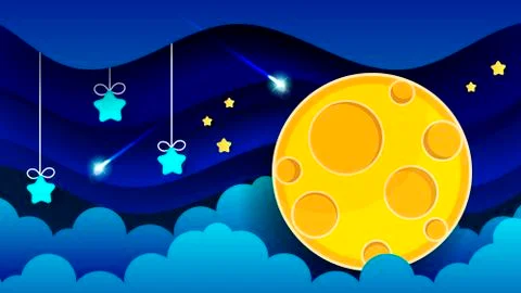 Night Landscape Of Thick Clouds The Night Sky A Beautiful Landscape Vector Stock Illustration