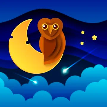 Night Landscape Of Thick Clouds The Night Sky A Beautiful Landscape Vector Stock Illustration