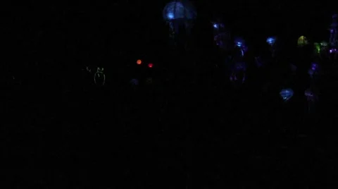 Night Lantern Parade 60 fps Video stock 41838459