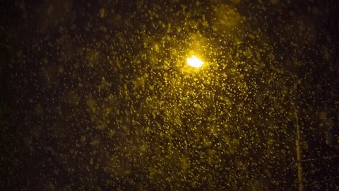 Night Lantern Snowfall Video stock 83638395