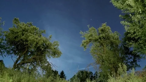 Night Lapse - FullMoon Stock Footage 76488696