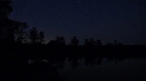 Night lapse on a lake in Canada Stock-Footage 68933494