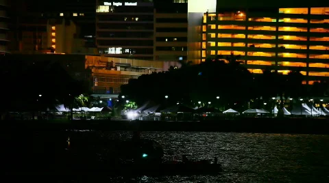 Night Launch of a Helicopter Stock Footage 636659