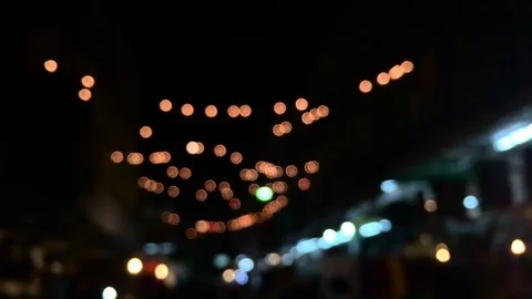 Night light and Bokeh 库存影片 77136179