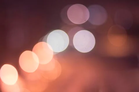 Night light bokeh . light circle bokeh on black background Stock Photos