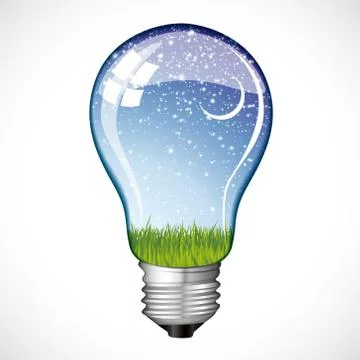 Night light bulb Stock Illustration