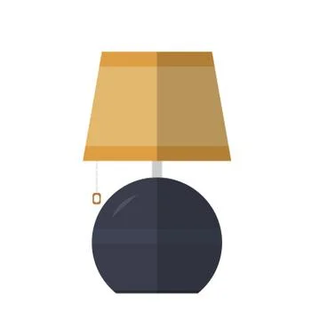 Night light bulb vector graphic flat design Stock Illustration