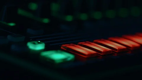 Night light , DJ equpment Video stock 114902901