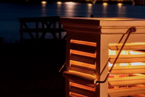 Night Light Dock Stock Photos
