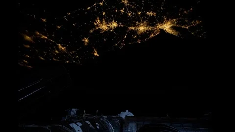 Night light on the earth Stock Footage 313975786