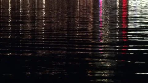 Night light reflections Stock Footage 10734481