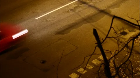 Night light street view 4K Stock Footage 68747485